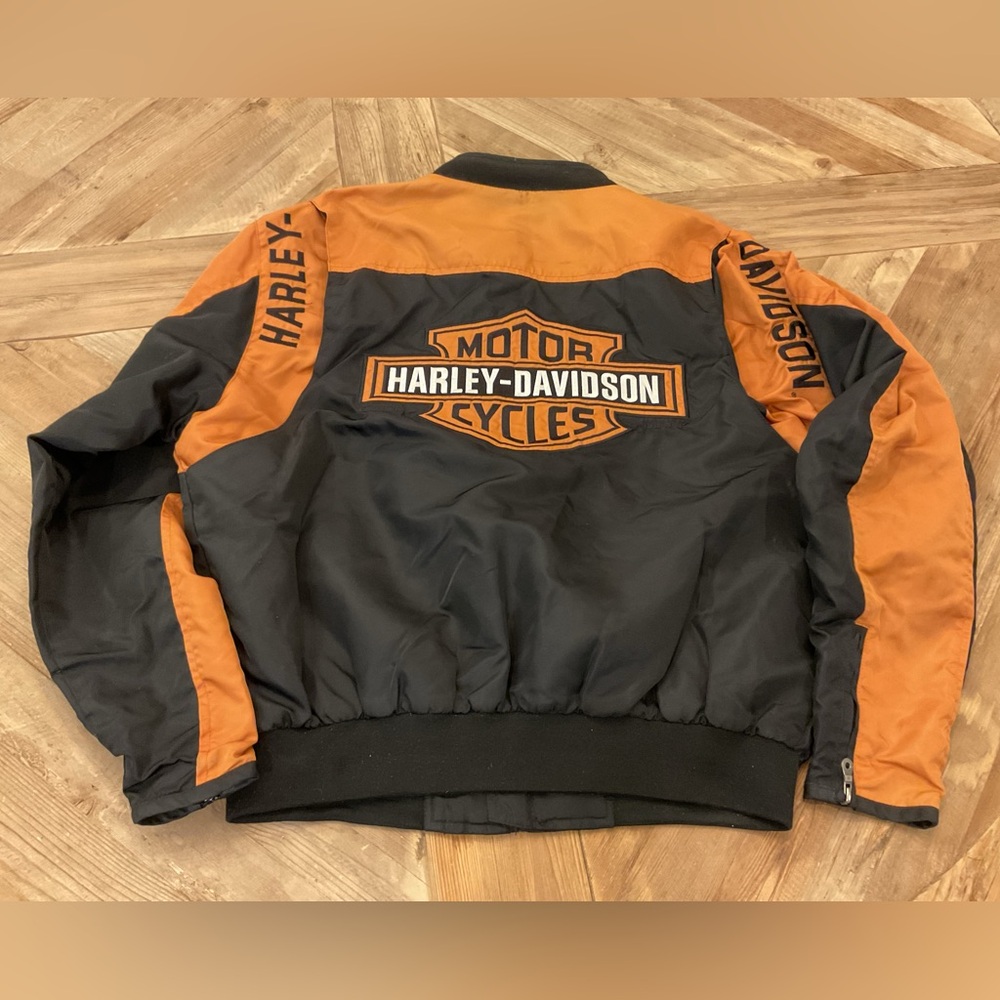 Harley-Davidson Black Orange Nylon Riding Jacket